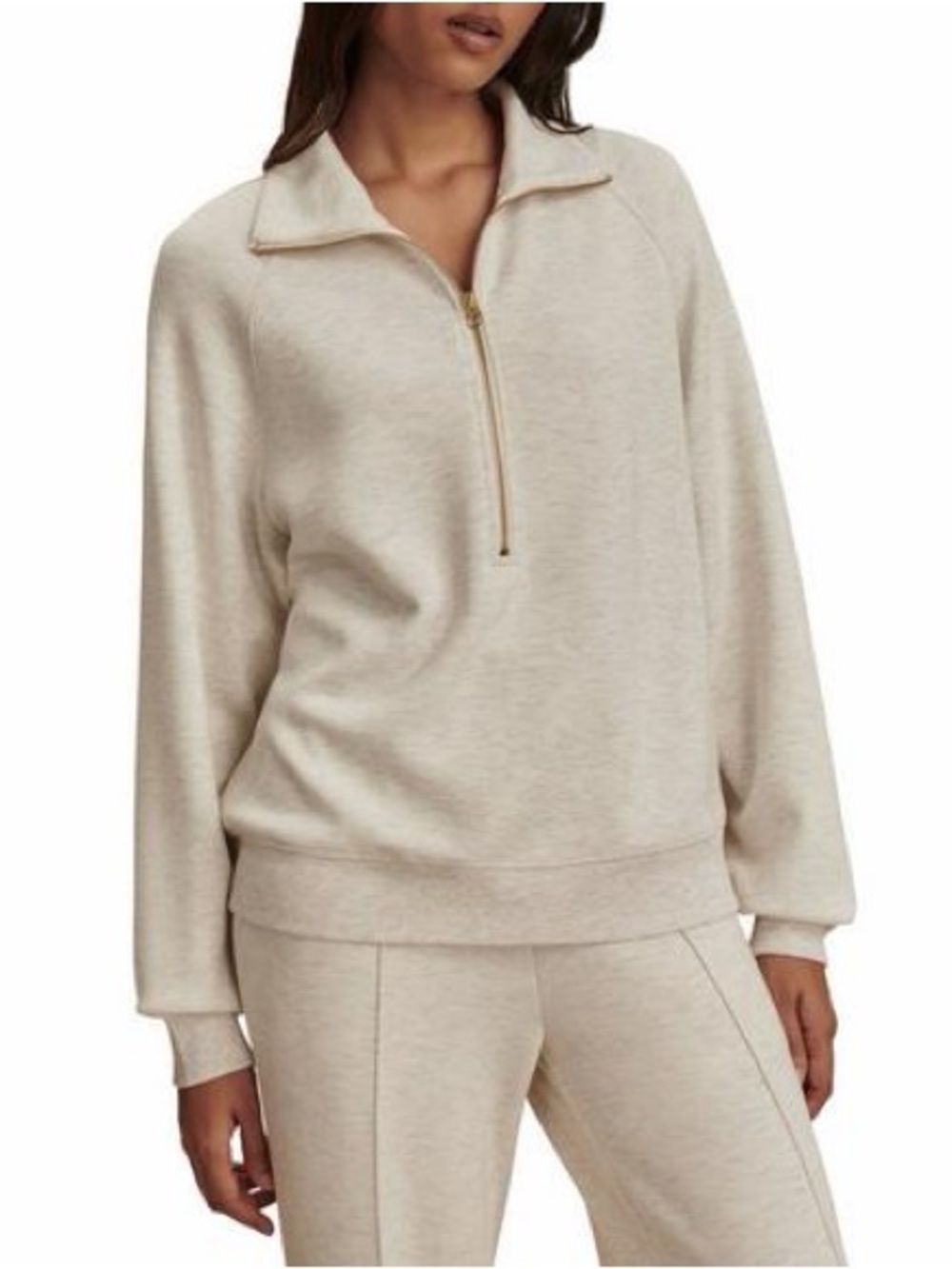 NWT Varley Selene 1/2 Zip doublesoft sweatshirt relaxed fit size small